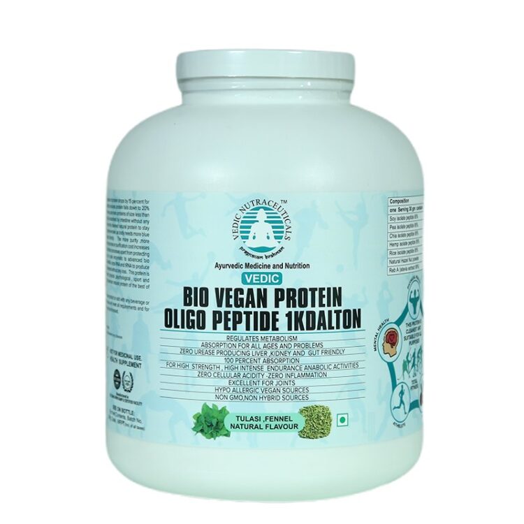 Bio Vegan Protein Oligo Peptide 1Kdalton (Natural Tulasi -Fennel flavour)
